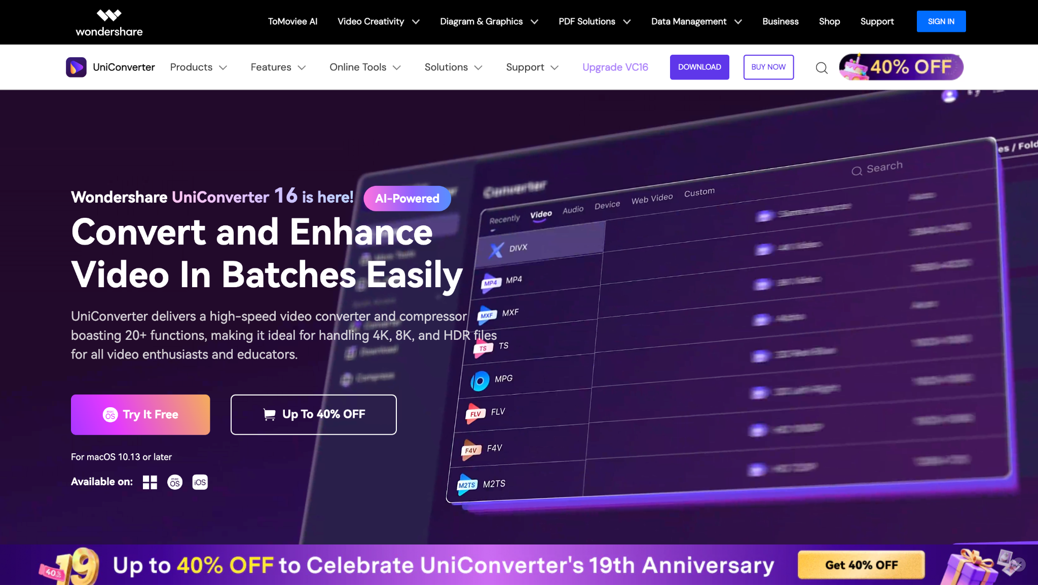 uniconverter homepage