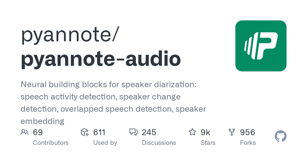 pyannote audio homepage