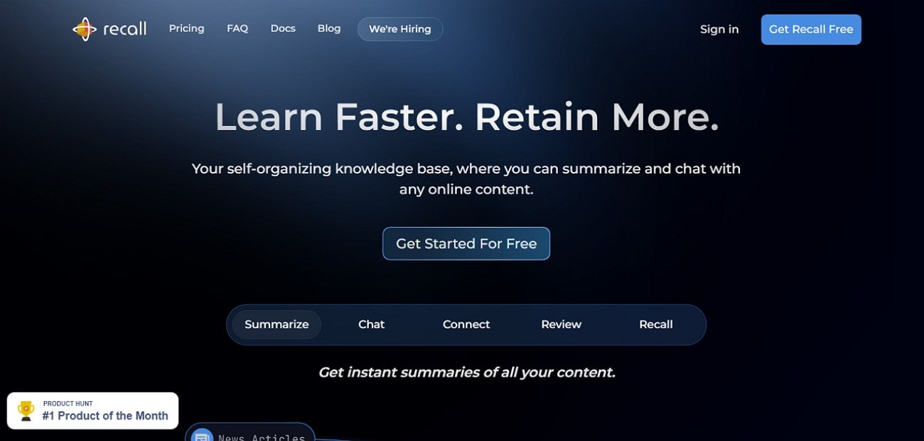 recall ai meeting summary tool