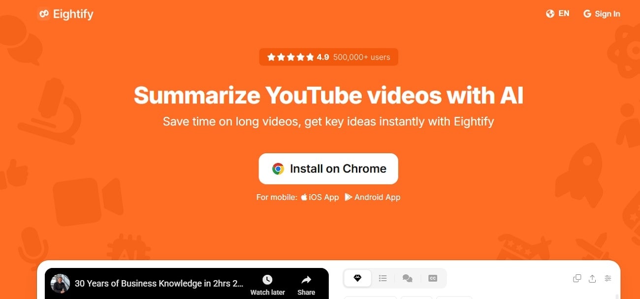 ai summary tool eightify