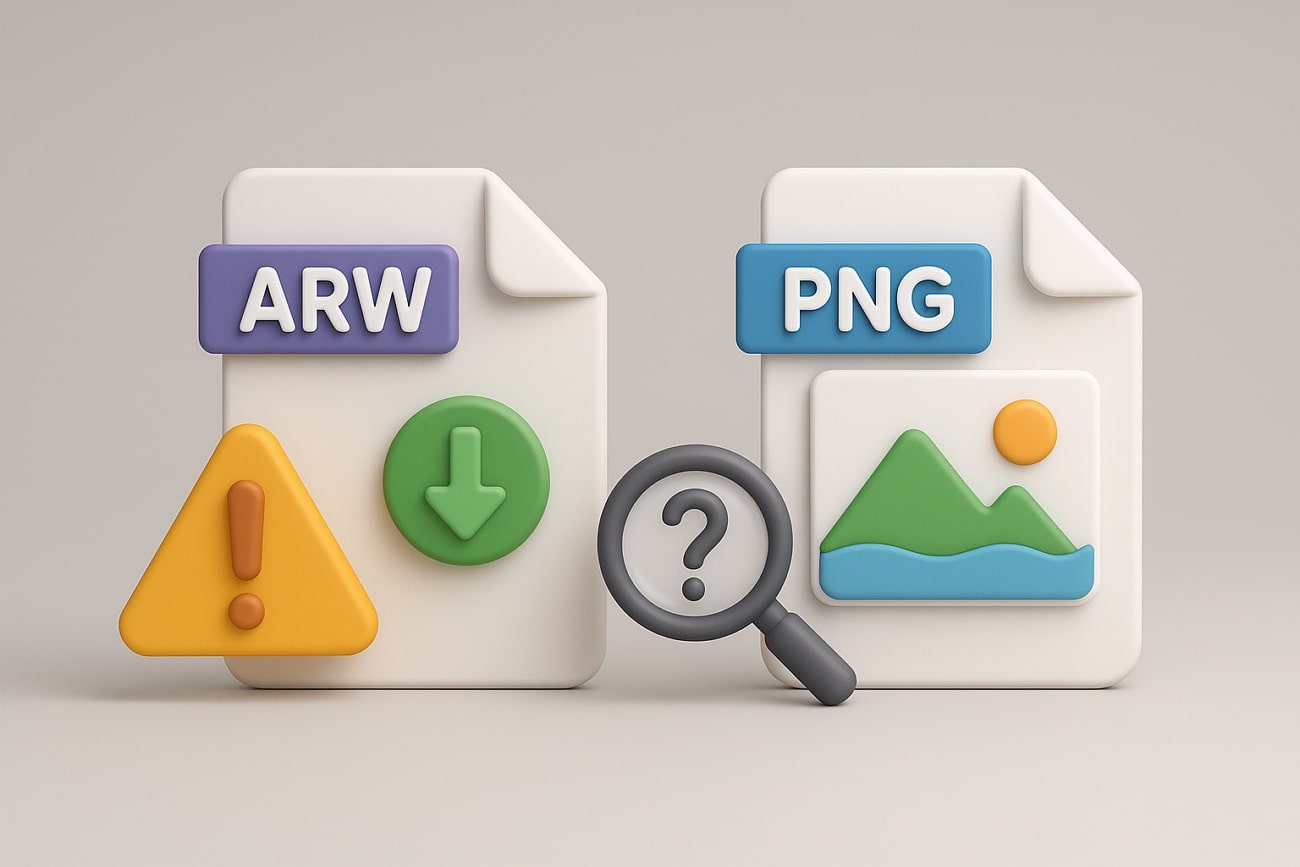 Herausforderungen während der ARW-zu-JPG-Konvertierung