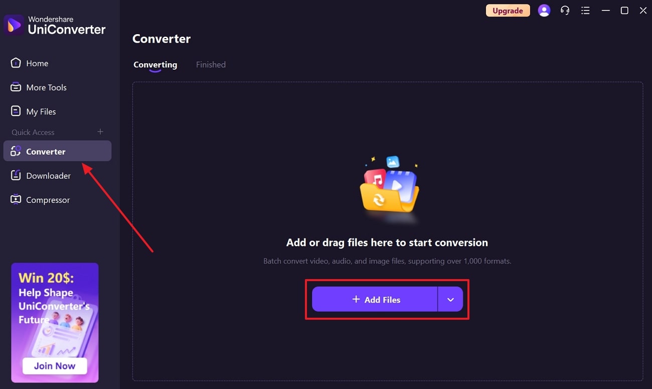 ARW-Dateien für die Konvertierung hinzufügen
