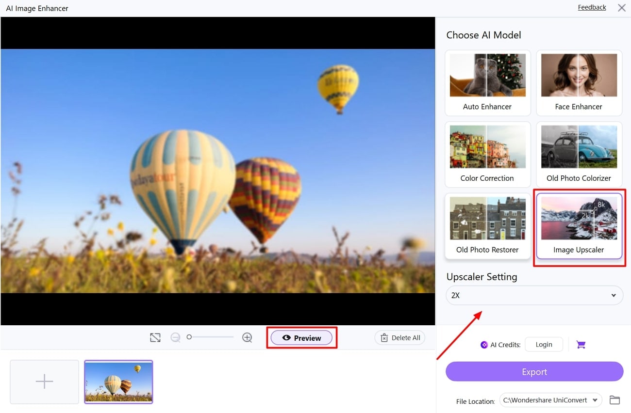 UniConverter: KI-Modell und Vorschau