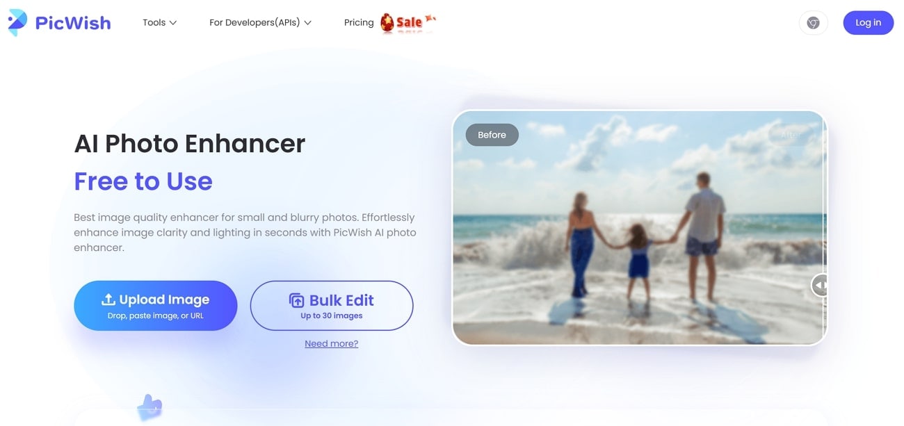 PicWish AI Oberfläche