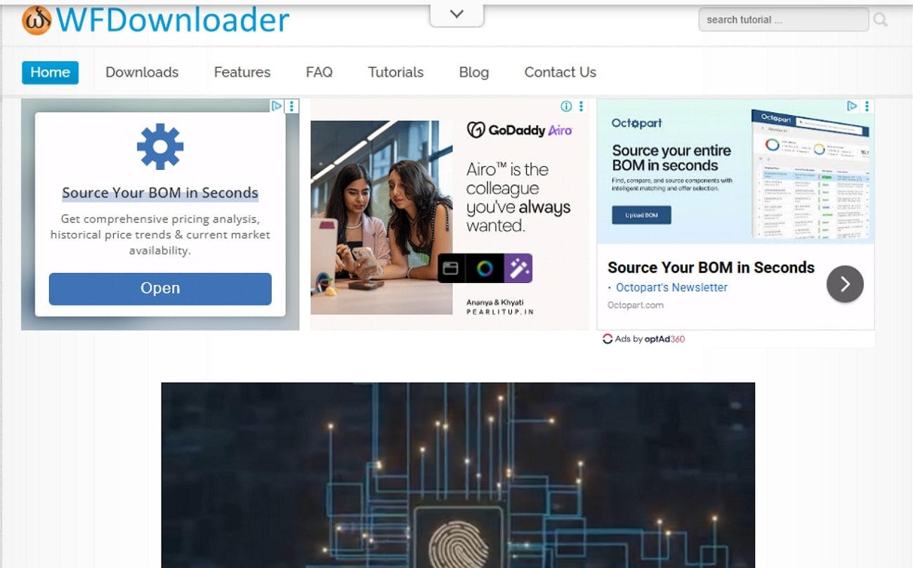 WFDownloader Oberfläche für Massen-Downloads