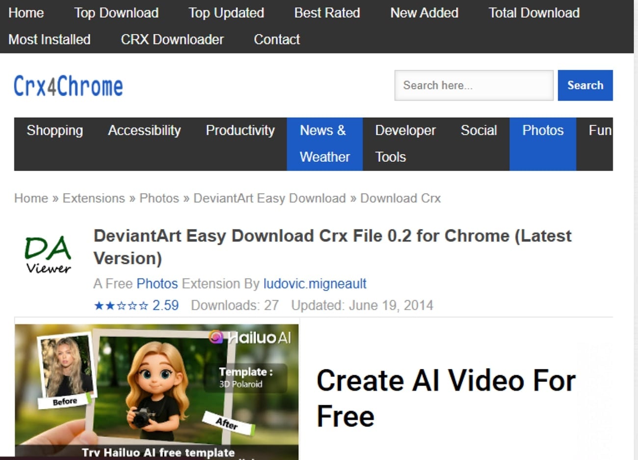 DeviantArt Download Chrome-Erweiterung