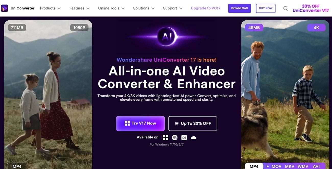 Wondershare UniConverter Downloader-Oberfläche