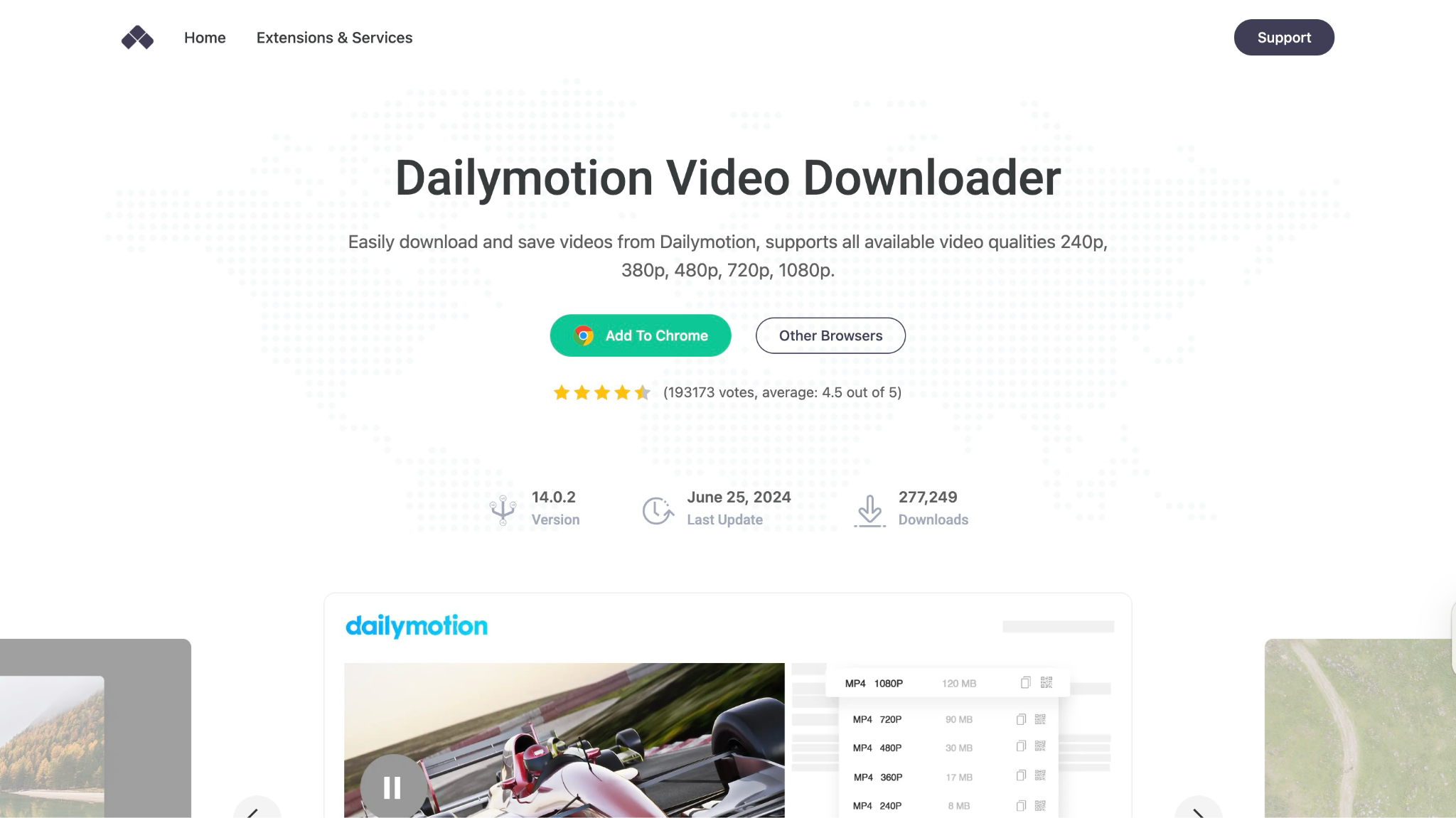 Addoncrop Dailymotion Downloader Übersicht