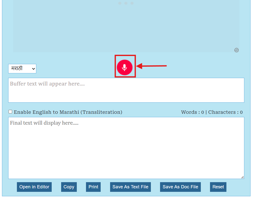 speech start dictating