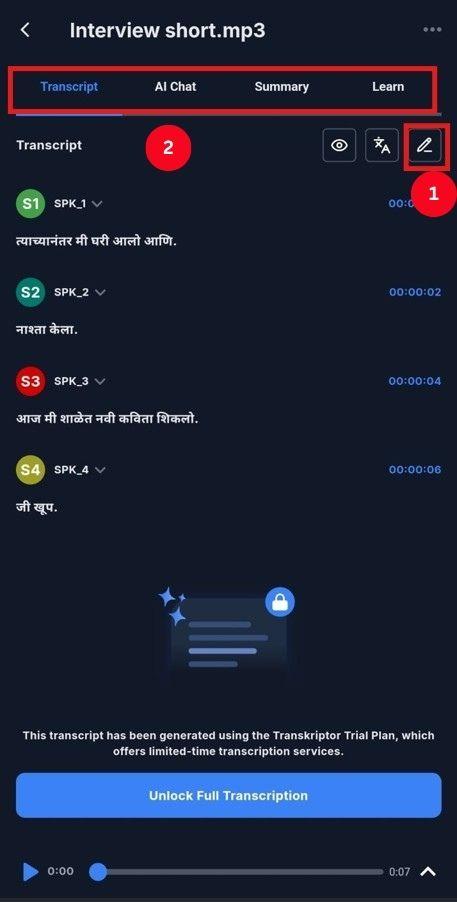 transkriptor review transcript