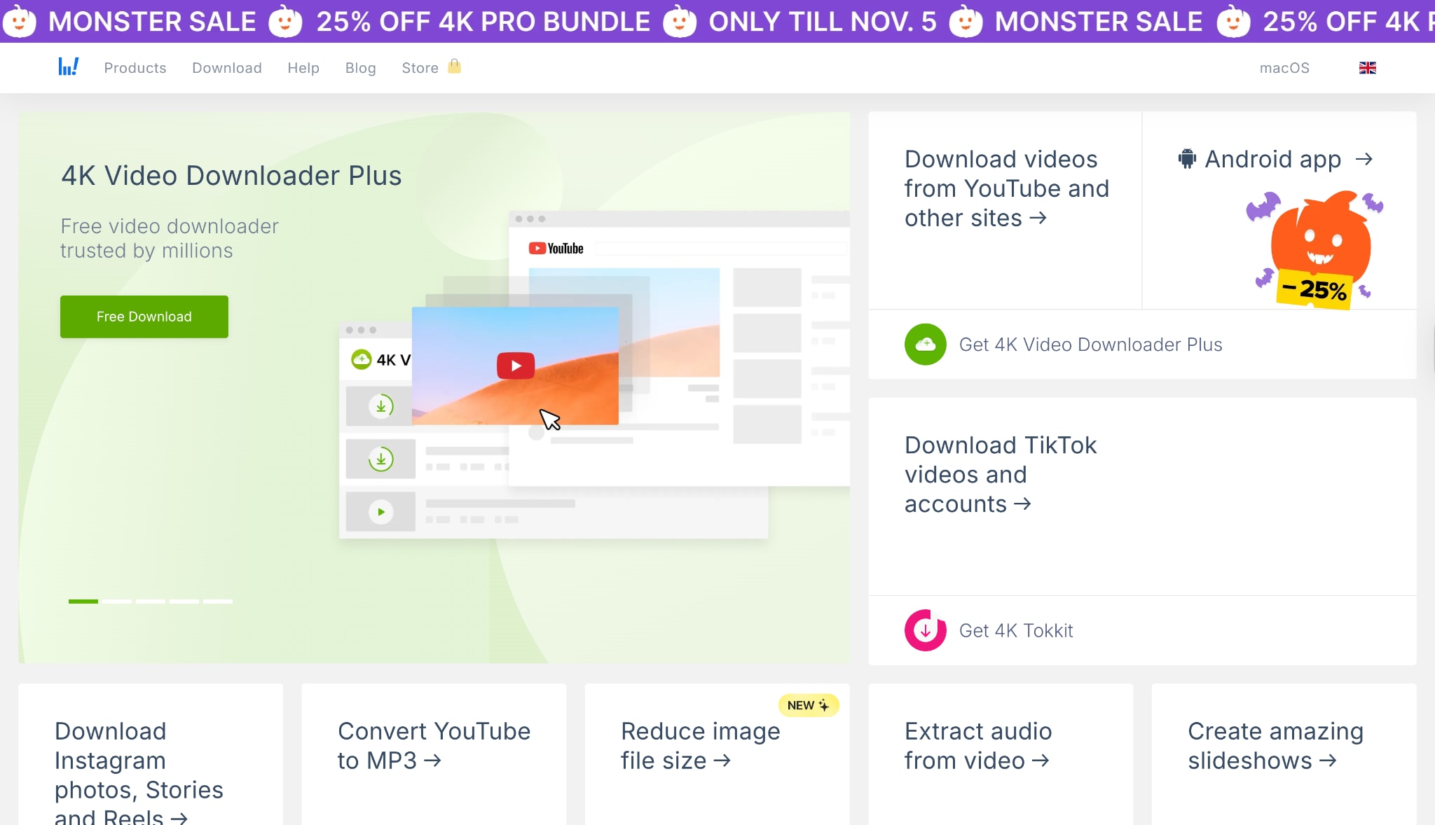4k video downloader homepage