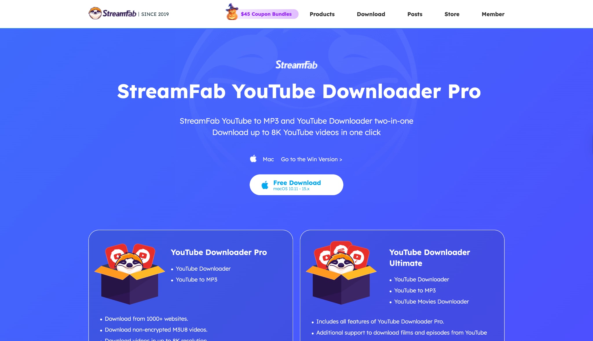 streamfab youtube downloader homepage