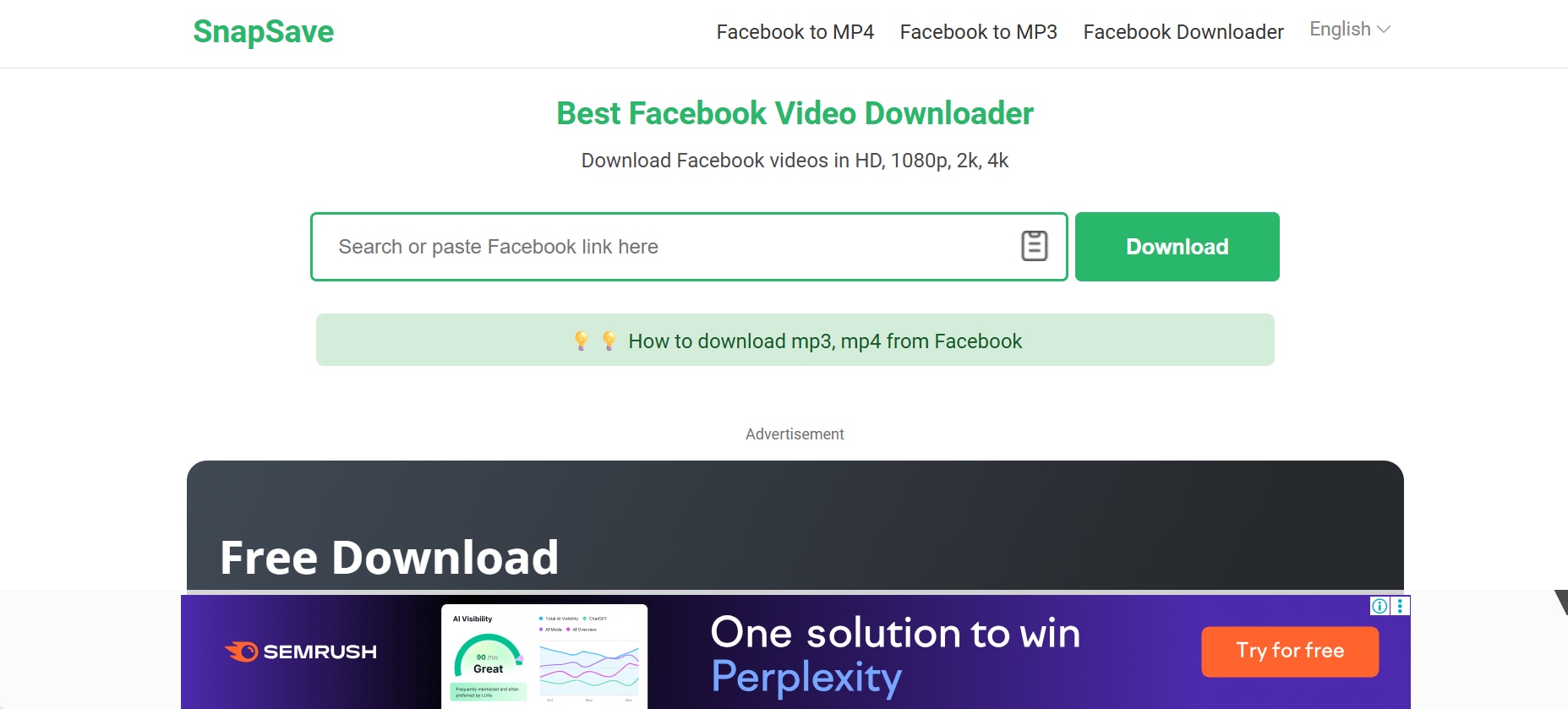 SnapSave.io website interface