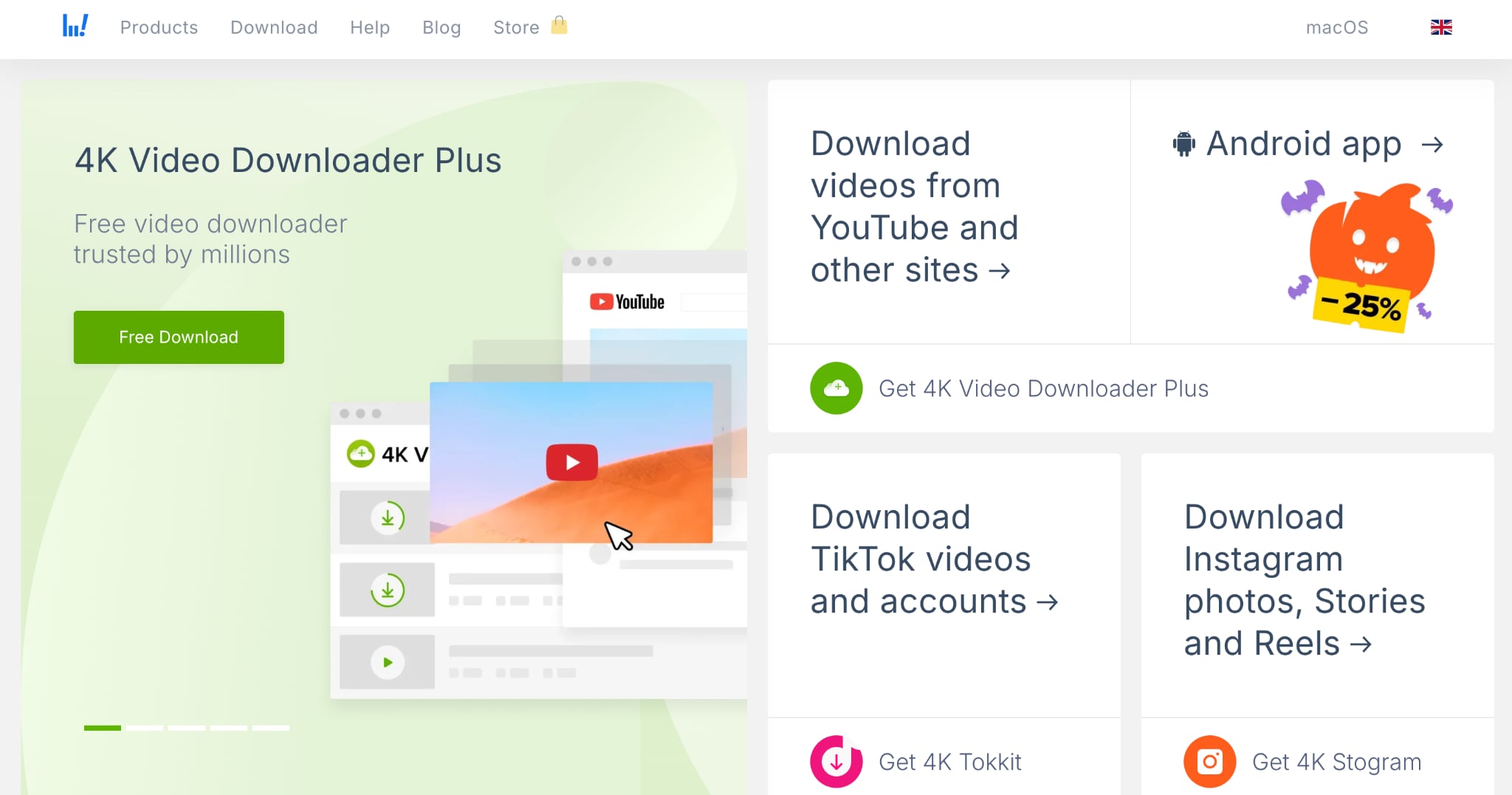 4k video downloader homepage