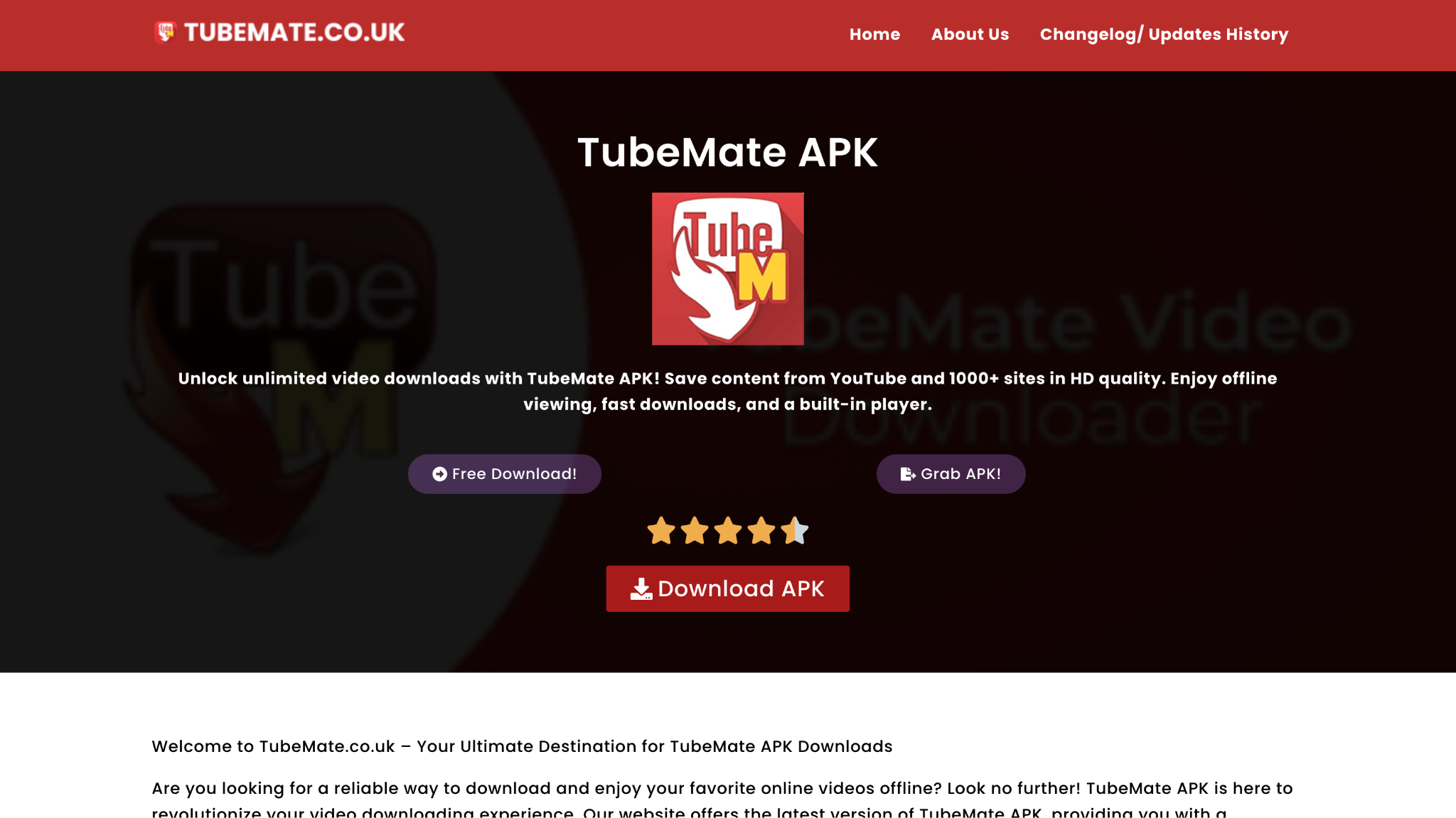 tubemate homepage