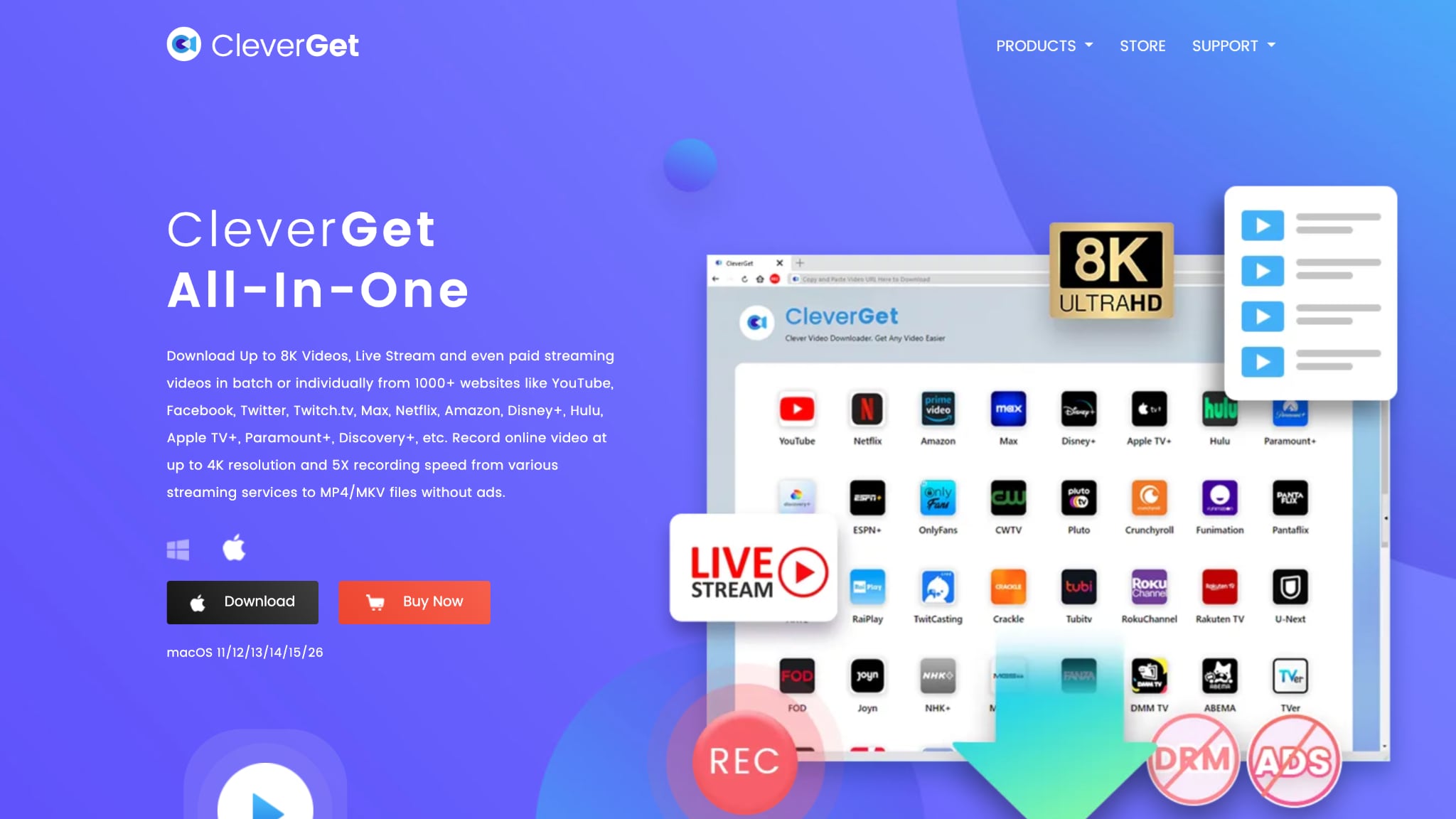 cleverget all in one homepage