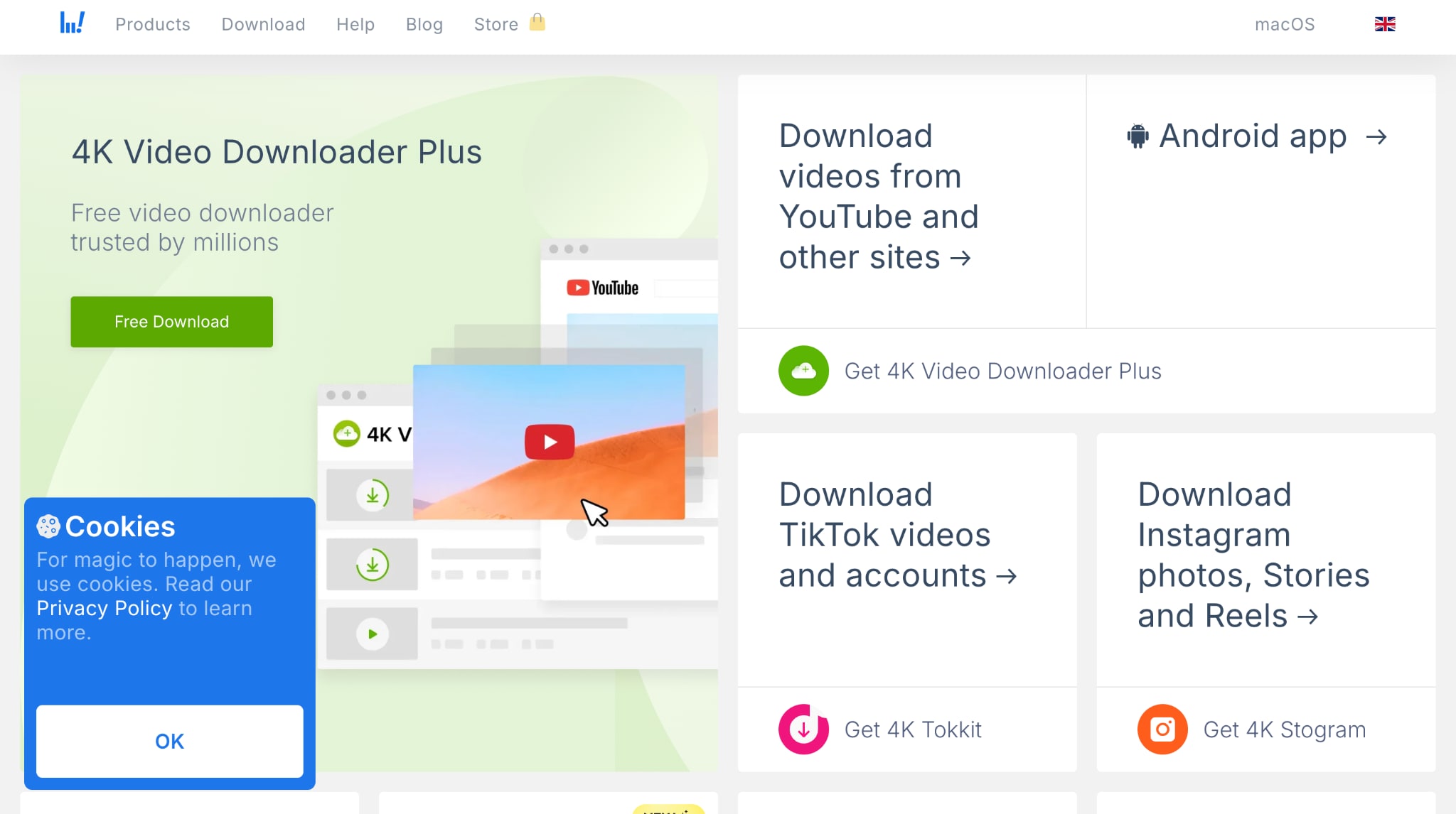 4k video downloader homepage