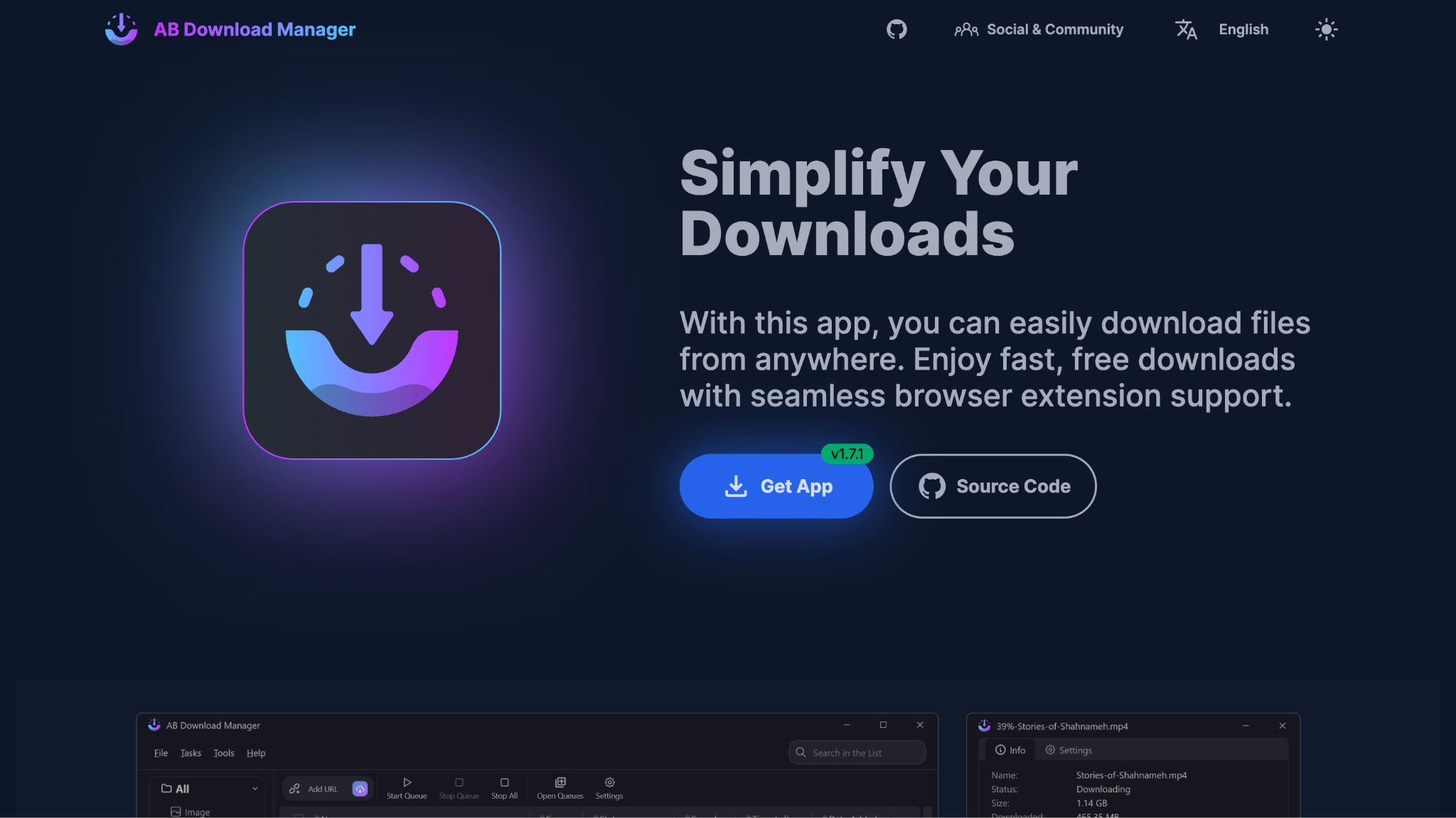 ab download manager homepage