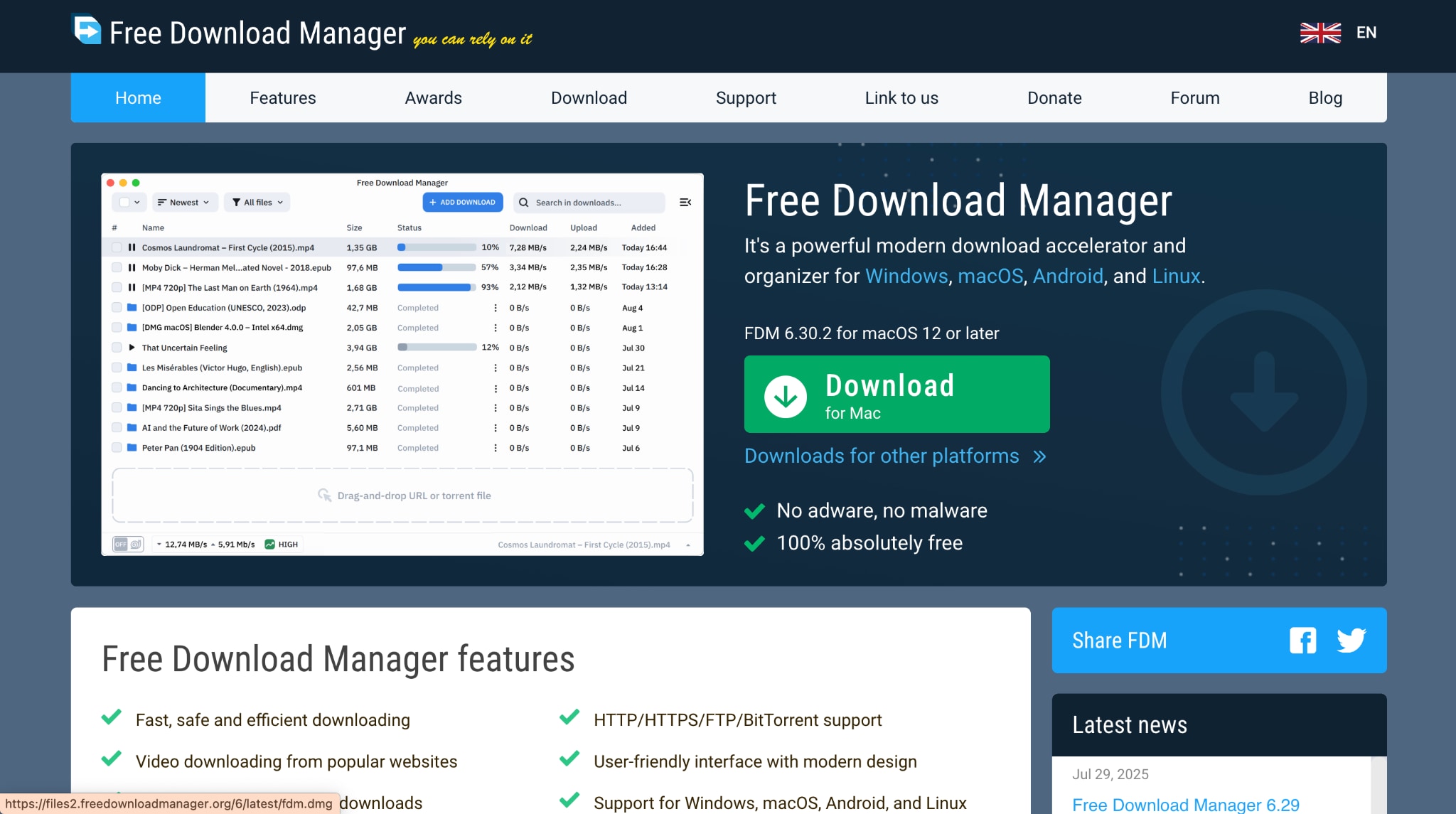 free download manager homepage
