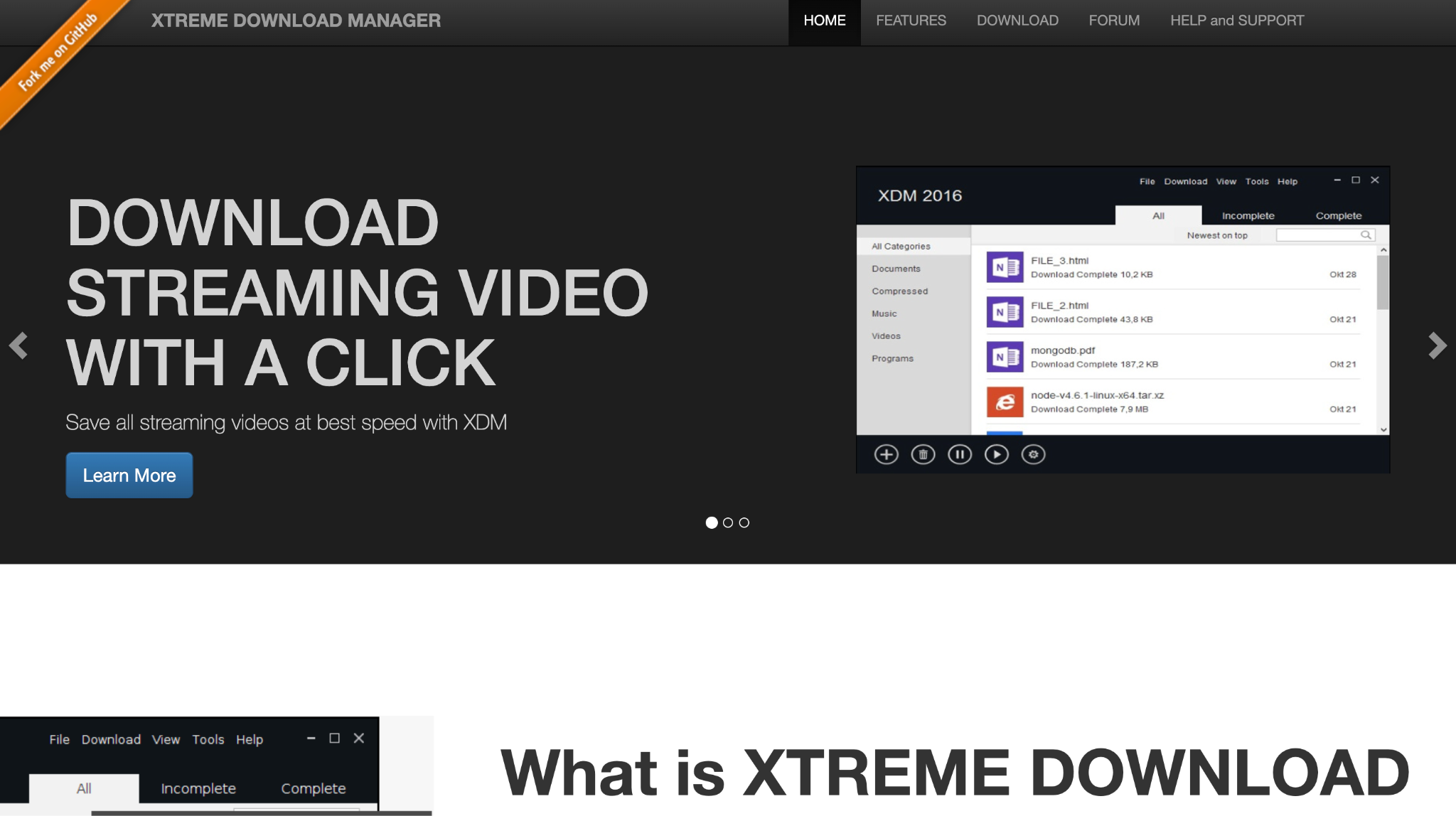 xtreme download manager homepage