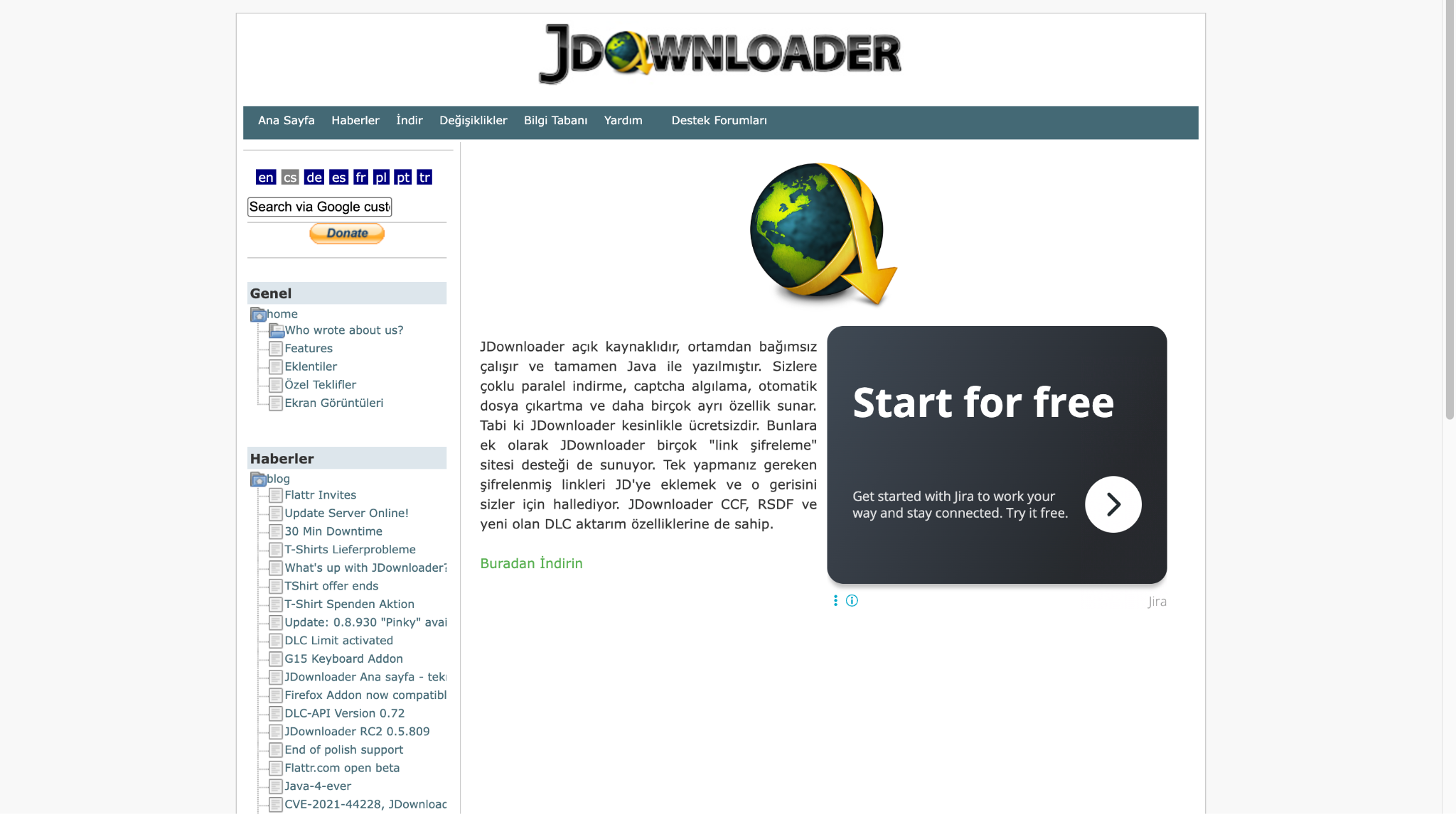 jdownloader homepage