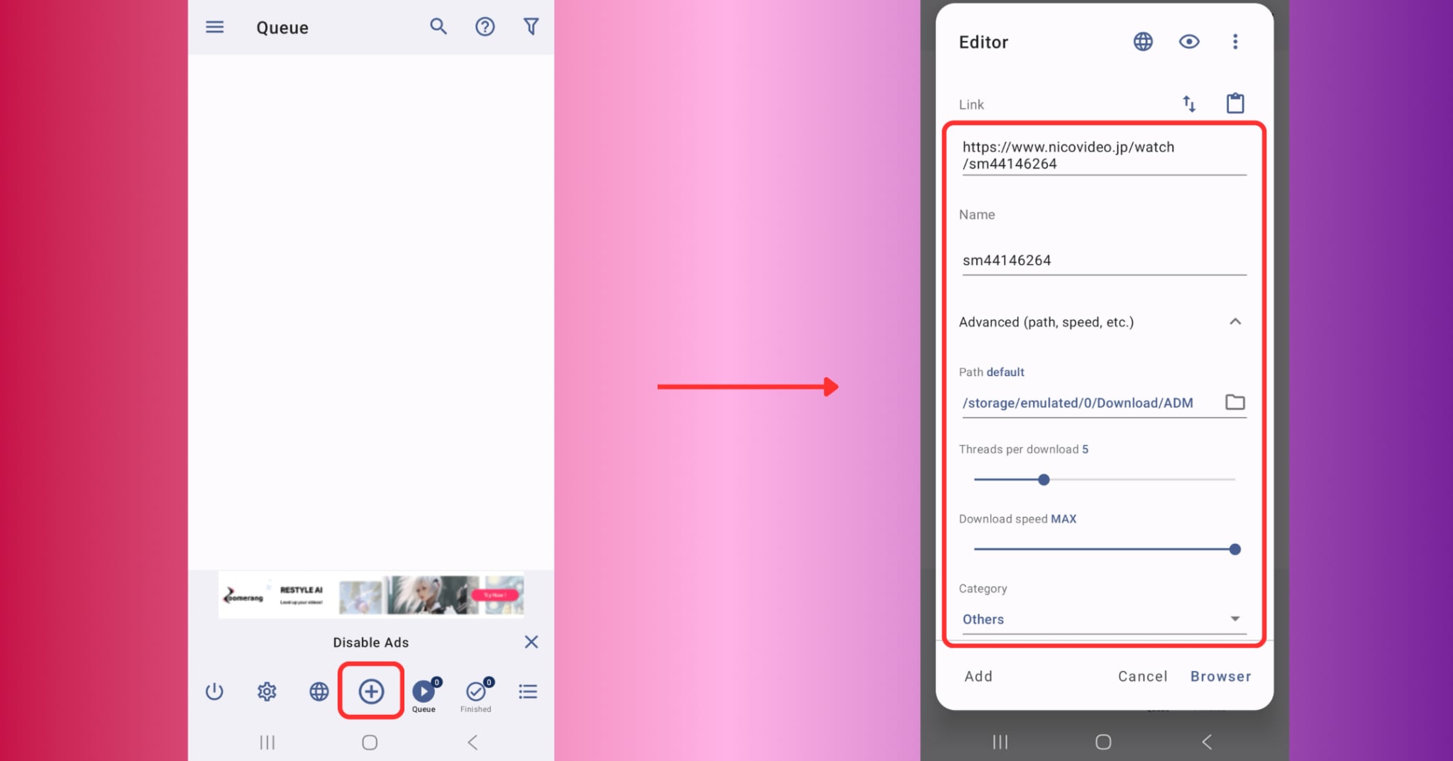 head over to the downloader