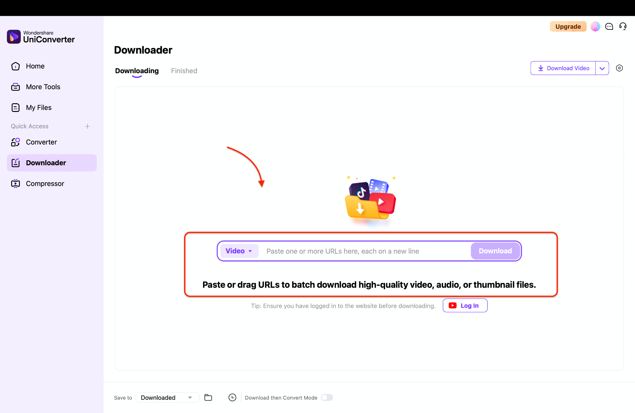 paste the link of video you want to download
