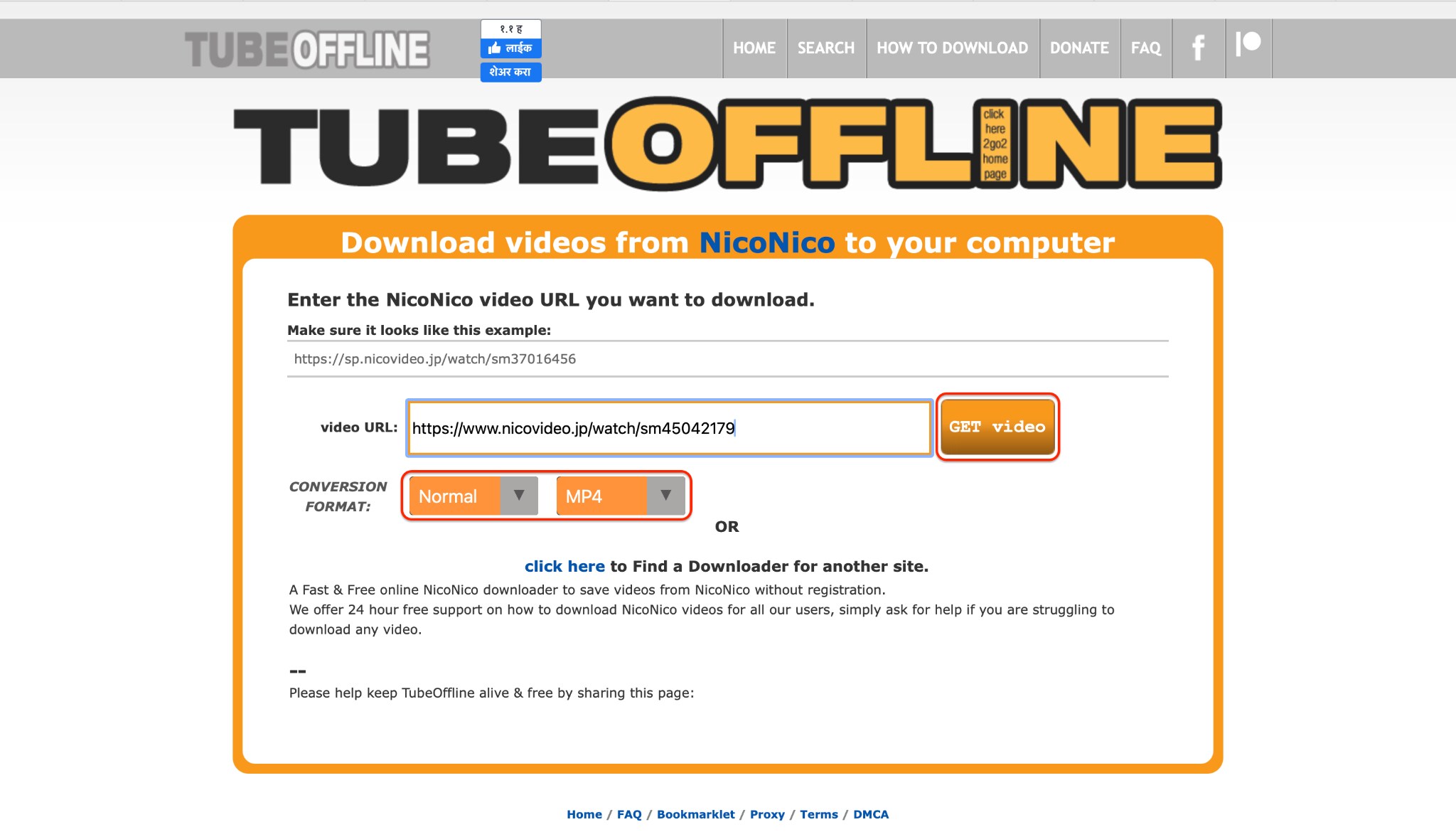 click the get video to download it