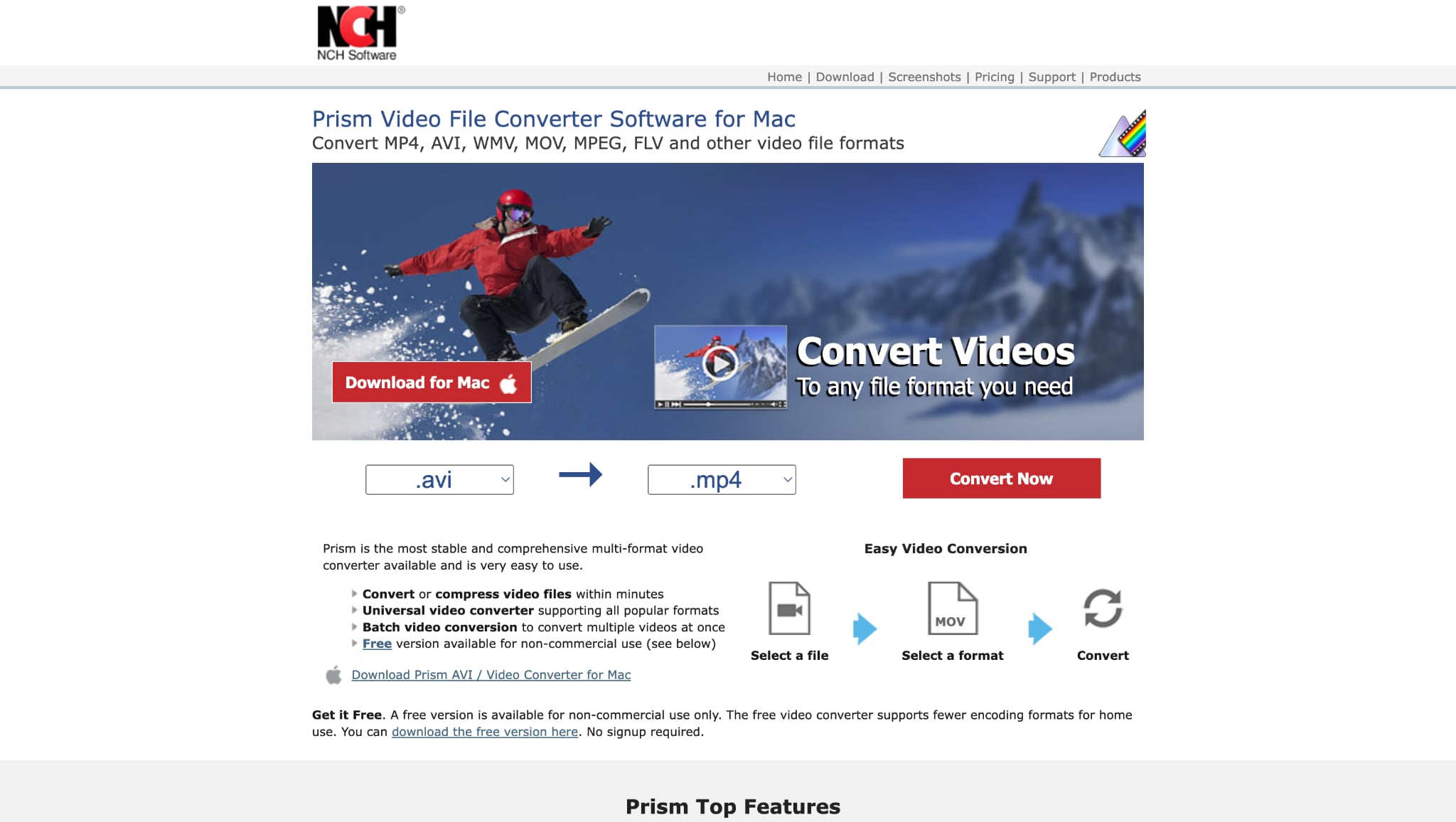 prism video converter homepage