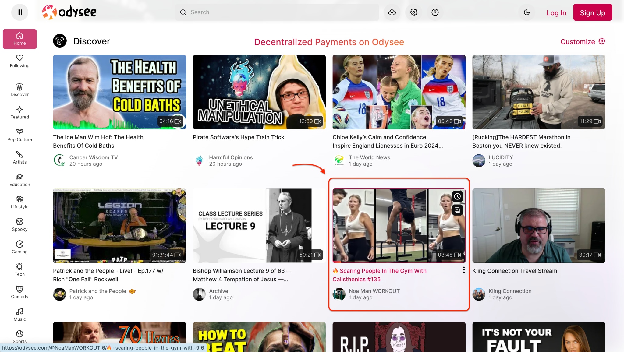 open odysee in browser