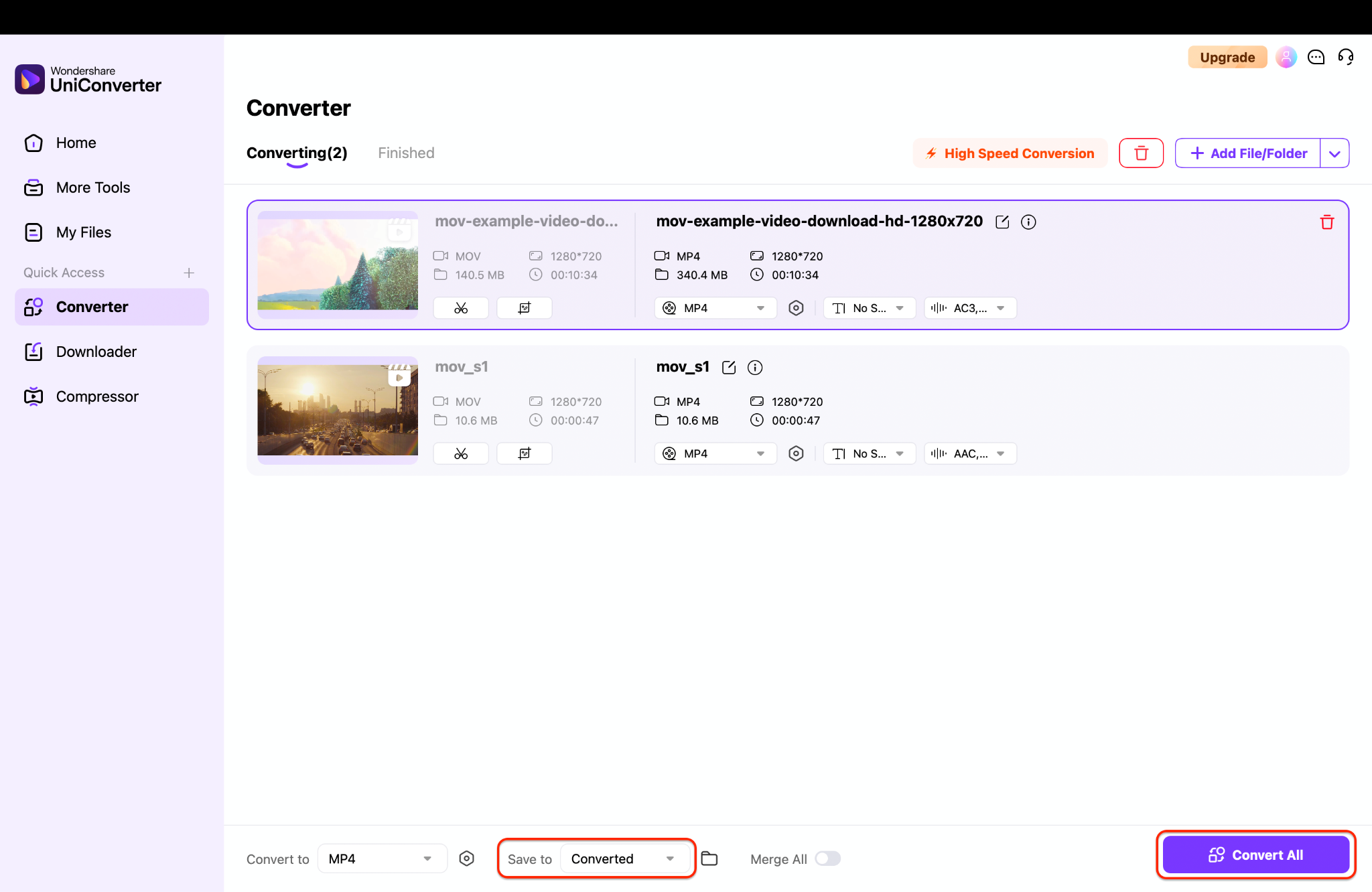 convert mov files to mp4