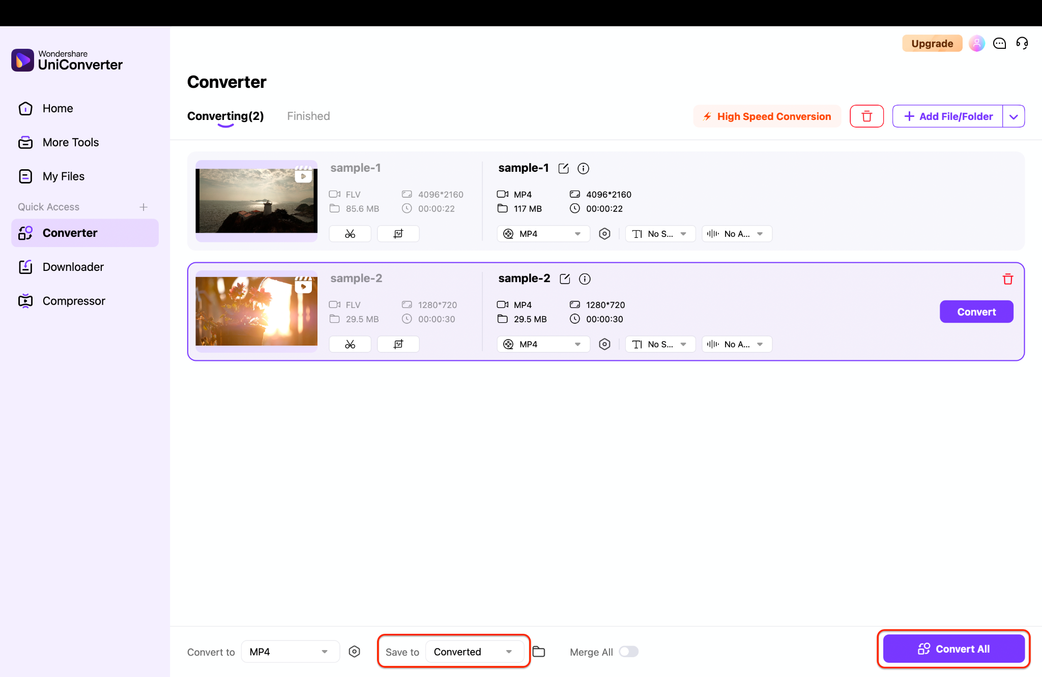 convert your files to mp4 or flv