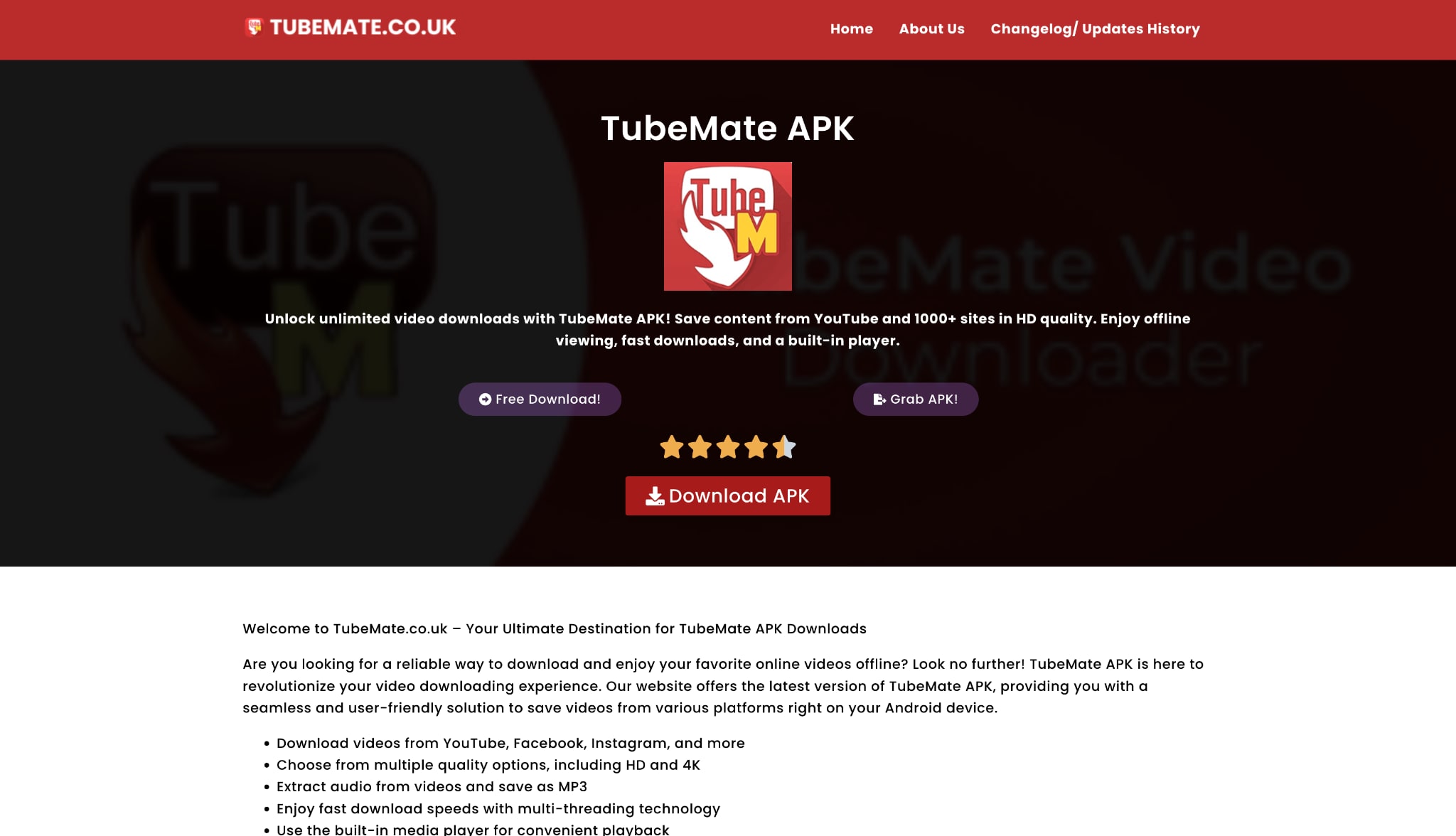 tubemate apk interface