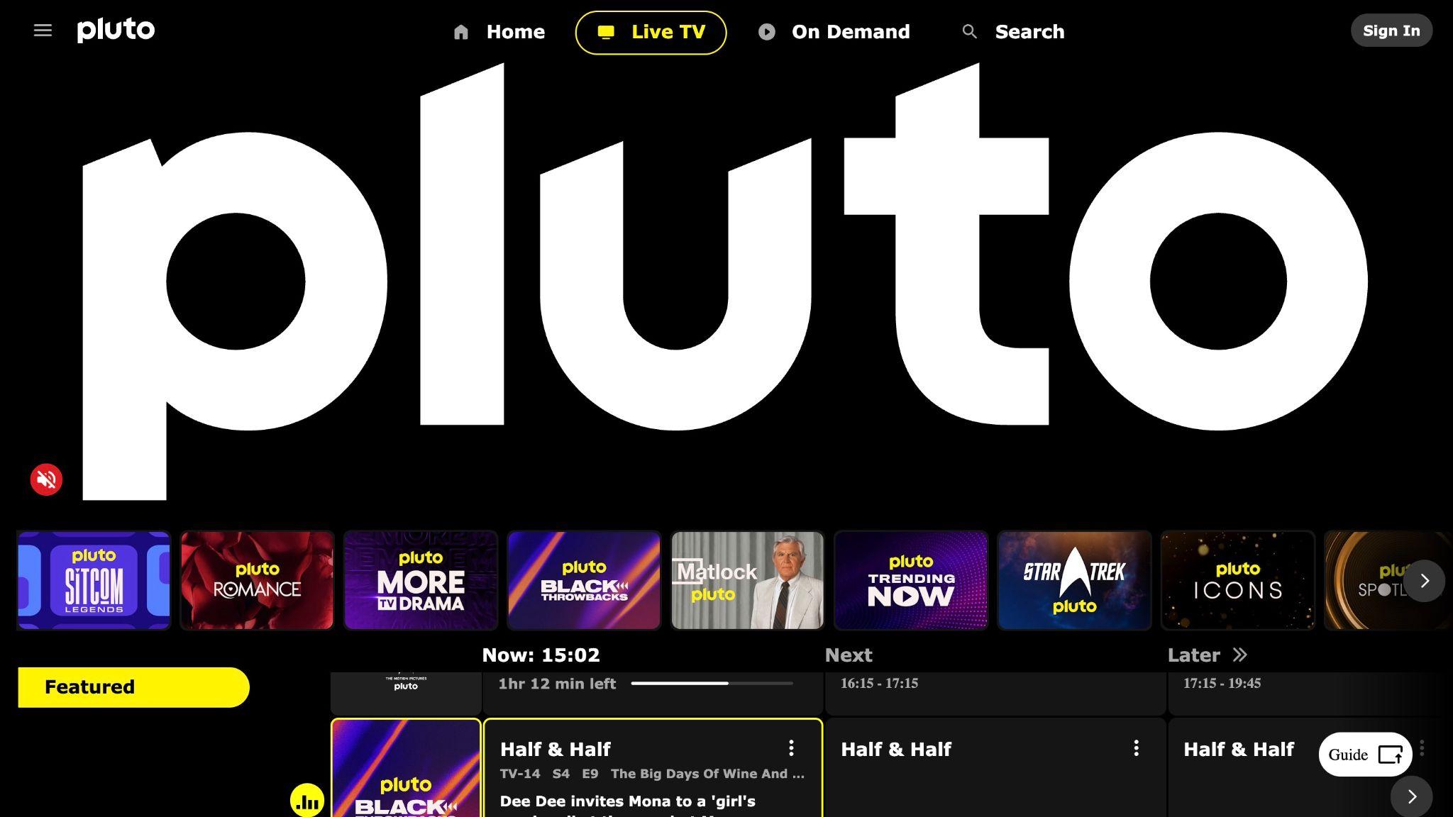 pluto homepage