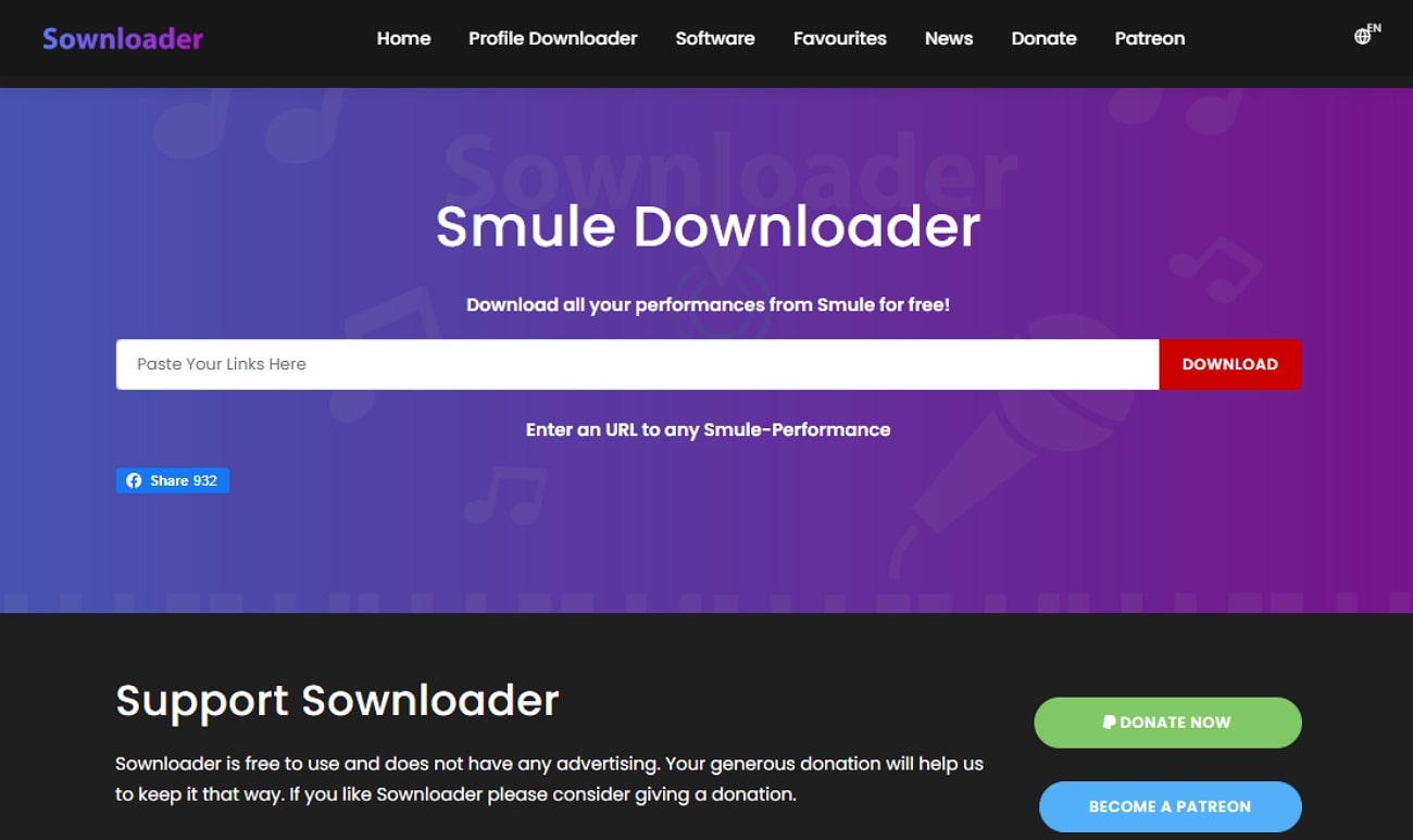 sownloader homepage