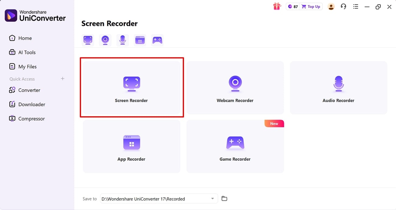 choose screen recorder