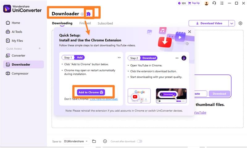 Install chrome extension