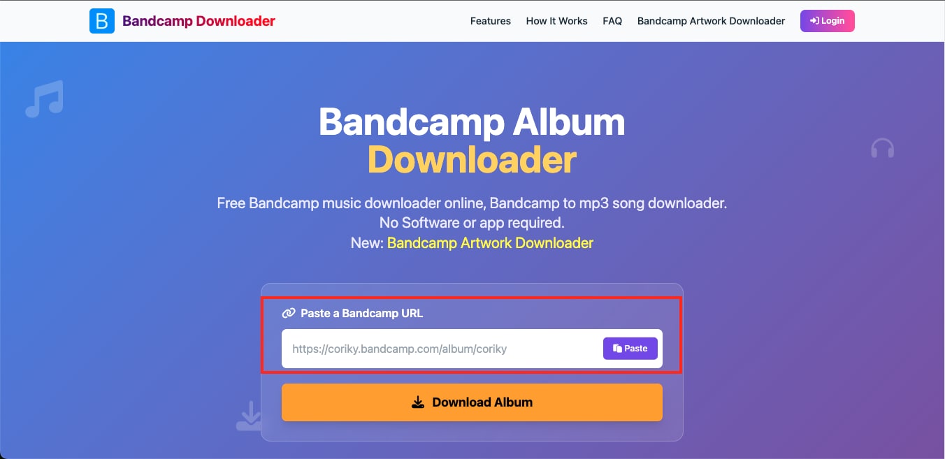 bandcamp album downloader online