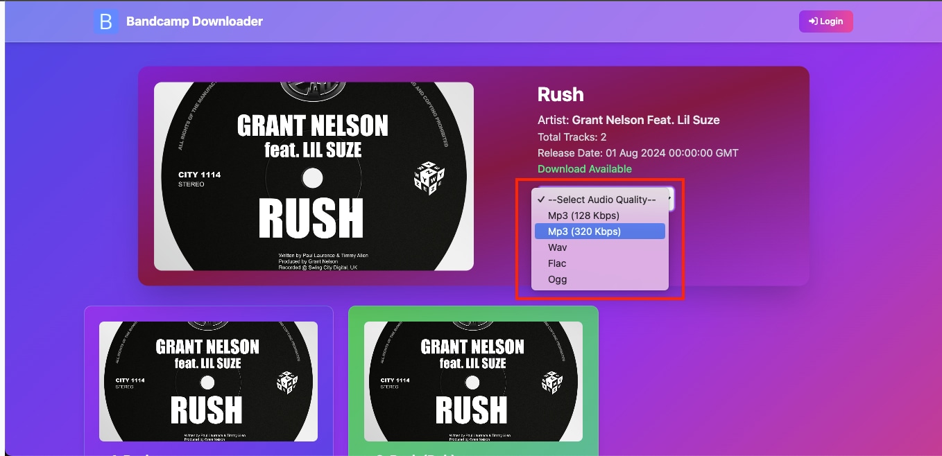 bandcamp downloader audio quality