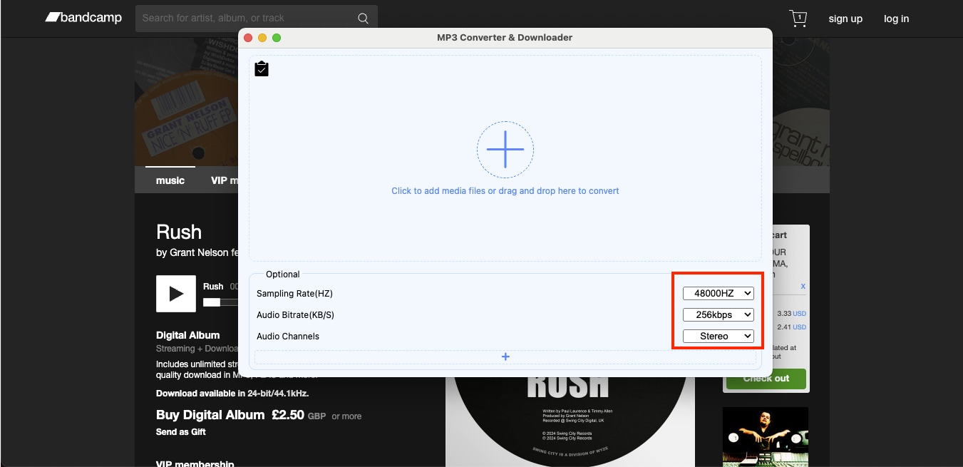 mp3 converter and downloader audio settings