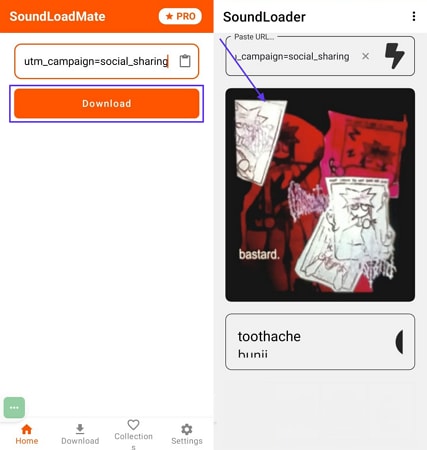 access the downloaded song