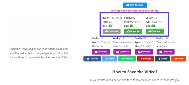 press download and save audio