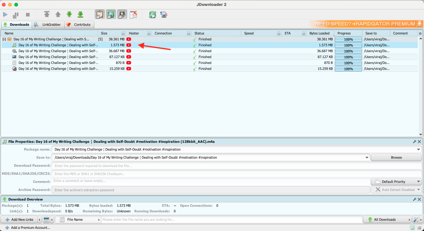 jdownloader start downloading