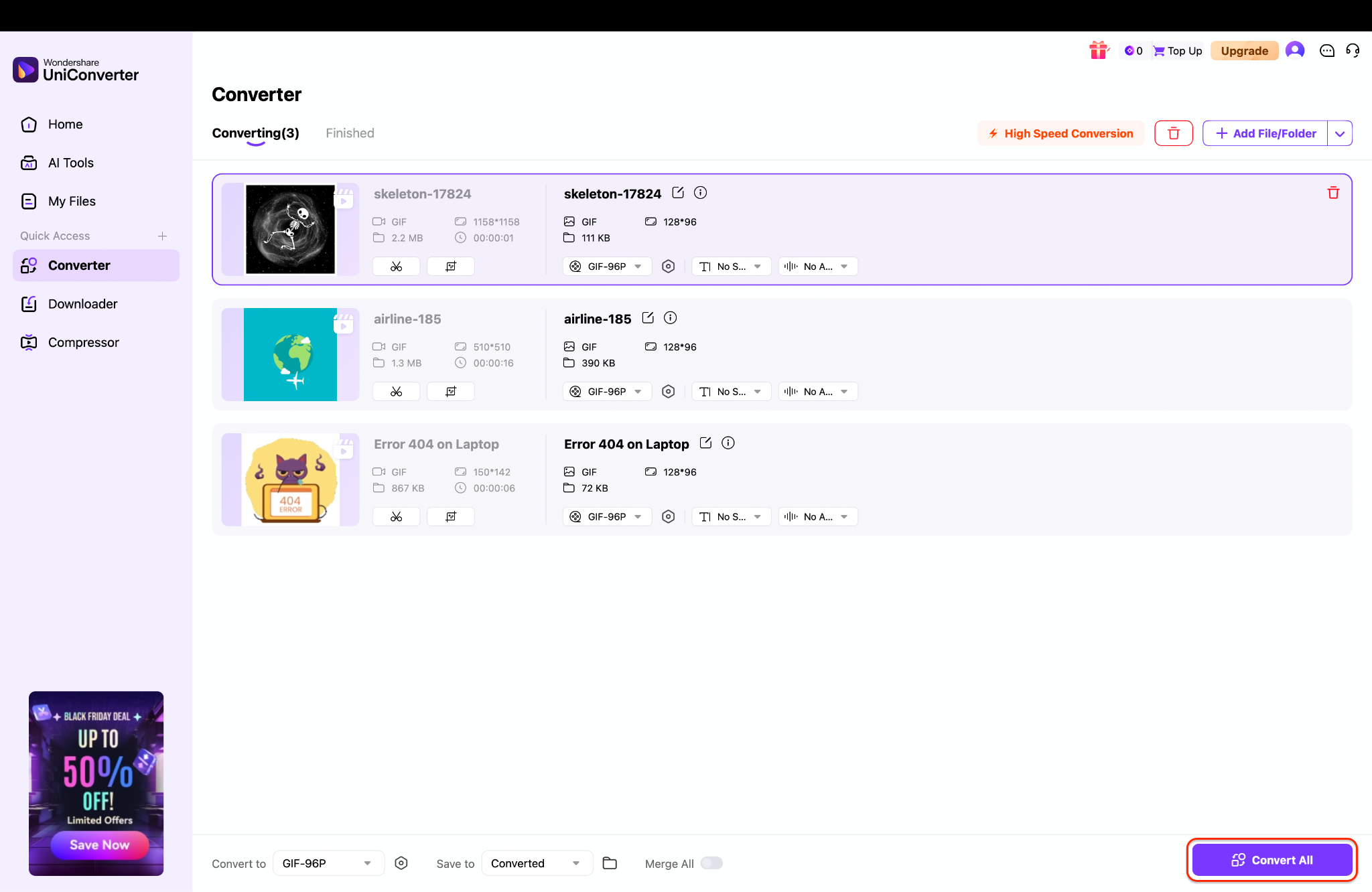 convert all to batch export