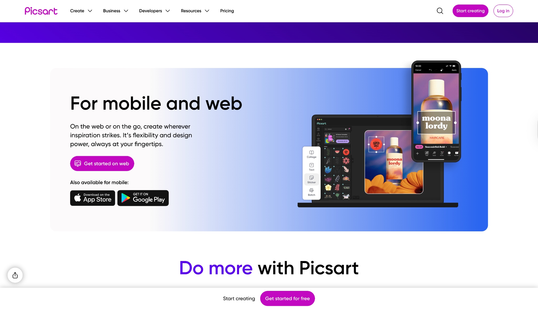 picsart homepage
