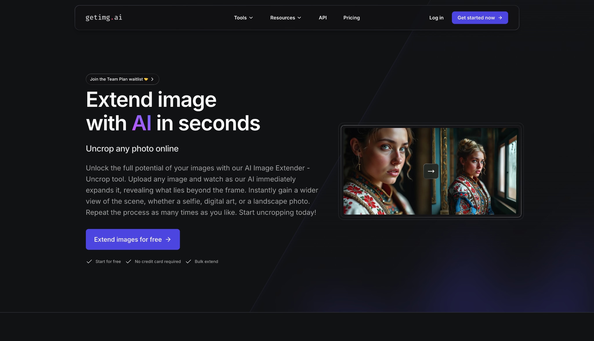 getimg.ai homepage