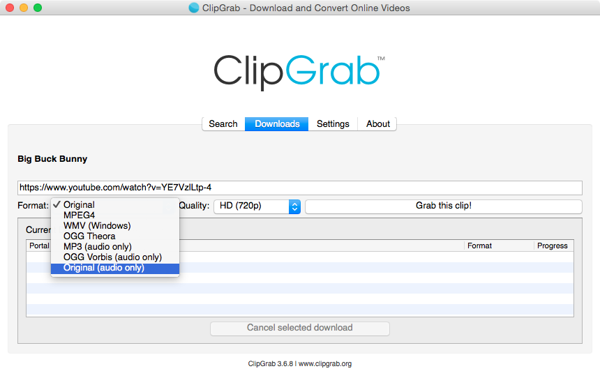 clipgrab interface