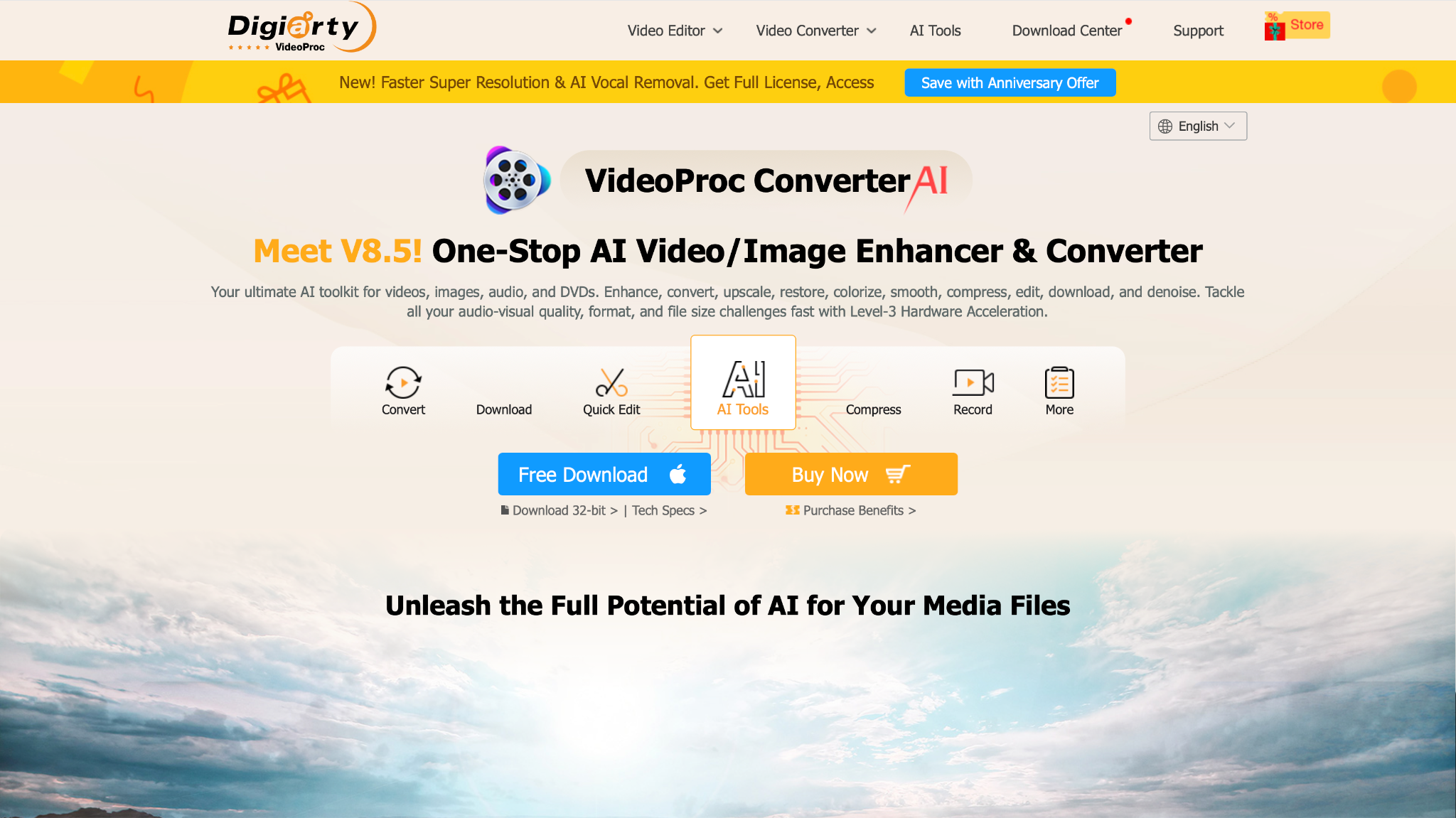videoproc converter AI interface