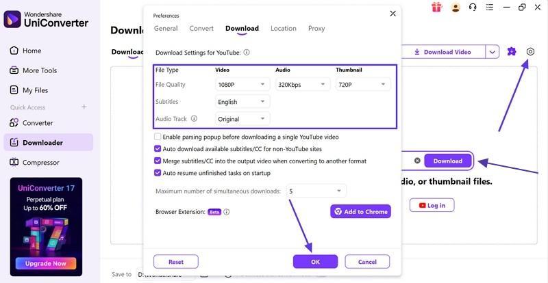 select video specifications ok download mp4