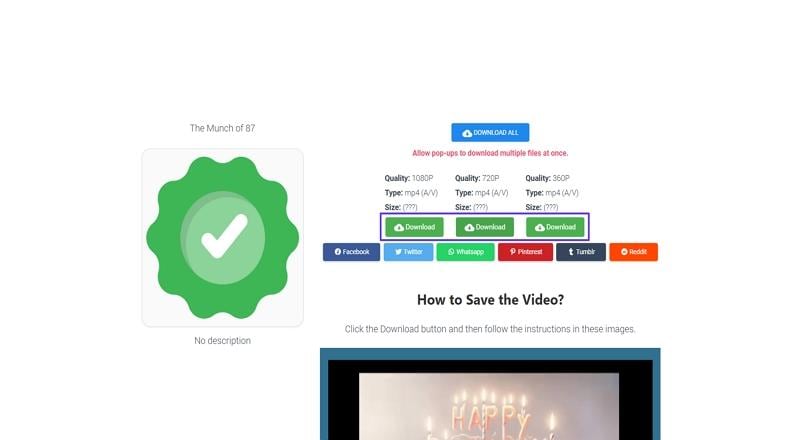 save videos with pastedownload tool